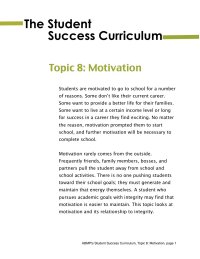 Topic 8: Motivation